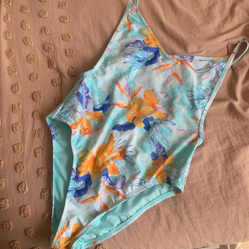 Floral one piece swimsuit